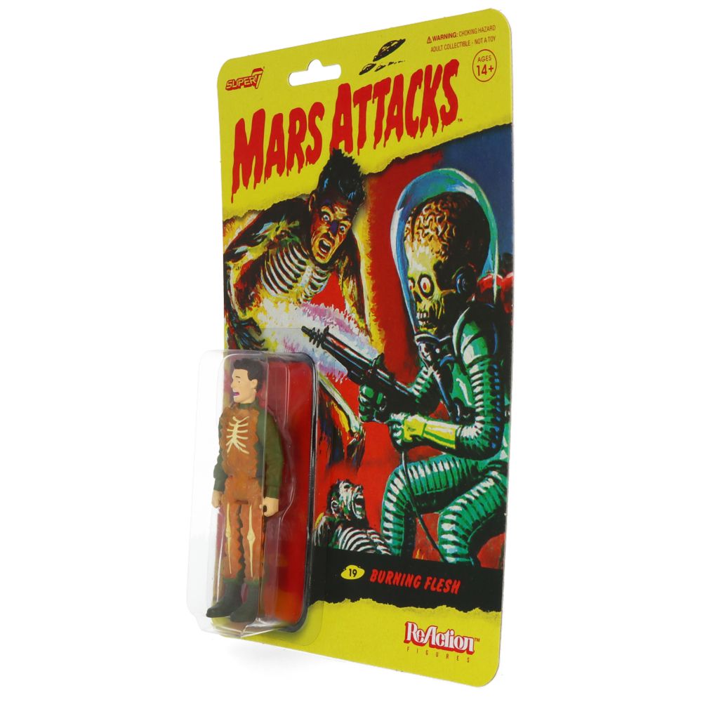 Mars Attacks Burning Flesh ReAction Figures - Collectible Alien Invasion Movie Toys for Sci-Fi Fans & Pop Culture Collectors | Perfect for Display, Gifts, and Nostalgic Fun
