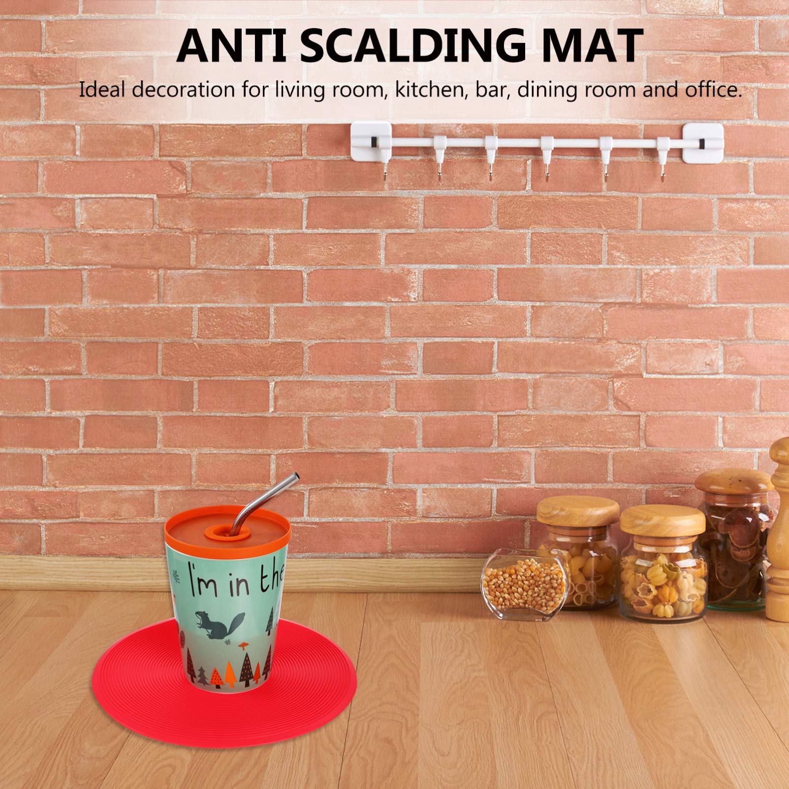 1PC Silicone Heat Insulation Placemat - Non-Slip Microwave Oven Mat for Dining Table, Cutlery & Kitchen Use - Durable & Multifunctional Tableware Protector for Hot Dishes, Bowls & Utensils - Perfect for Everyday Meals, Entertaining & Microwave Safety