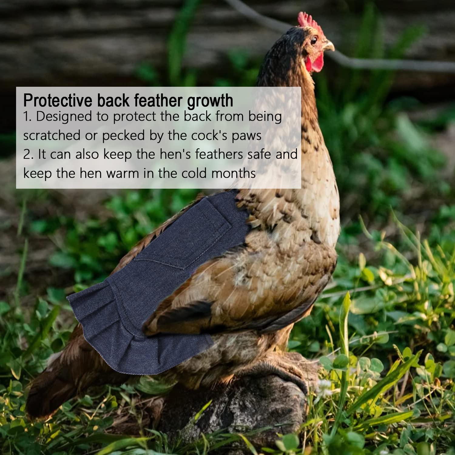 4 PCS Chicken Saddles for Hens - Poultry Protector Apron to Prevent Feather Loss & Injuries | Ideal for Backyard Chickens, Free-Range Hens & Small Farms