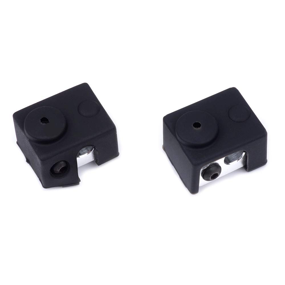 V6 3D Printer Heater Block Insulation Cover - High-Temp Black Silicone Socks for E3D V6 Hotend | PT100 Compatible | Prevents Heat Loss & Improves Print Quality | Perfect for DIY 3D Printing, Rapid Prototyping & Maker Projects