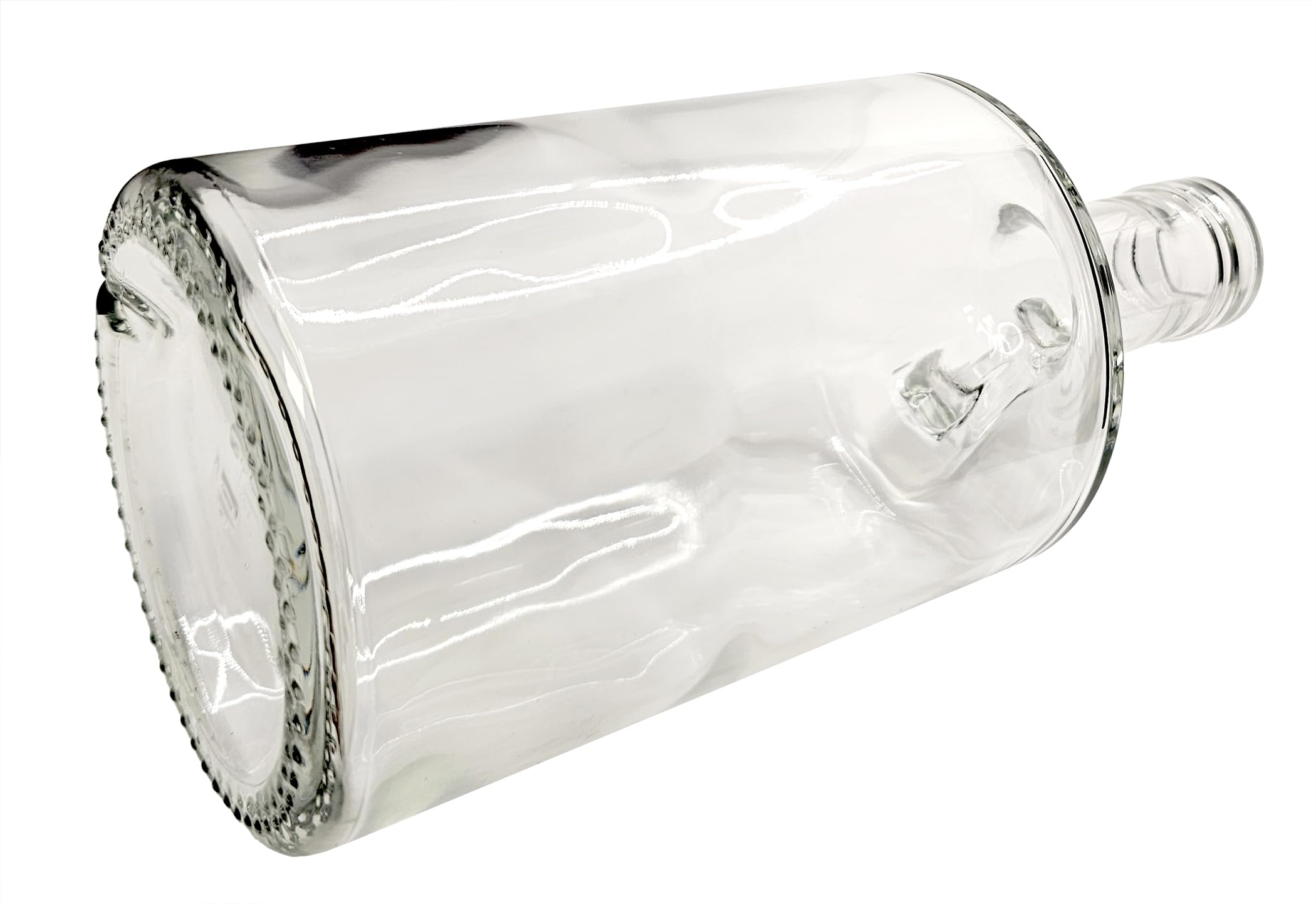 Premium Morgantown Flint Bar Top Spirit Bottles - Single Glass Liquor Bottle for Whiskey, Bourbon & Cocktails | Home Bar, Party & Gift Use