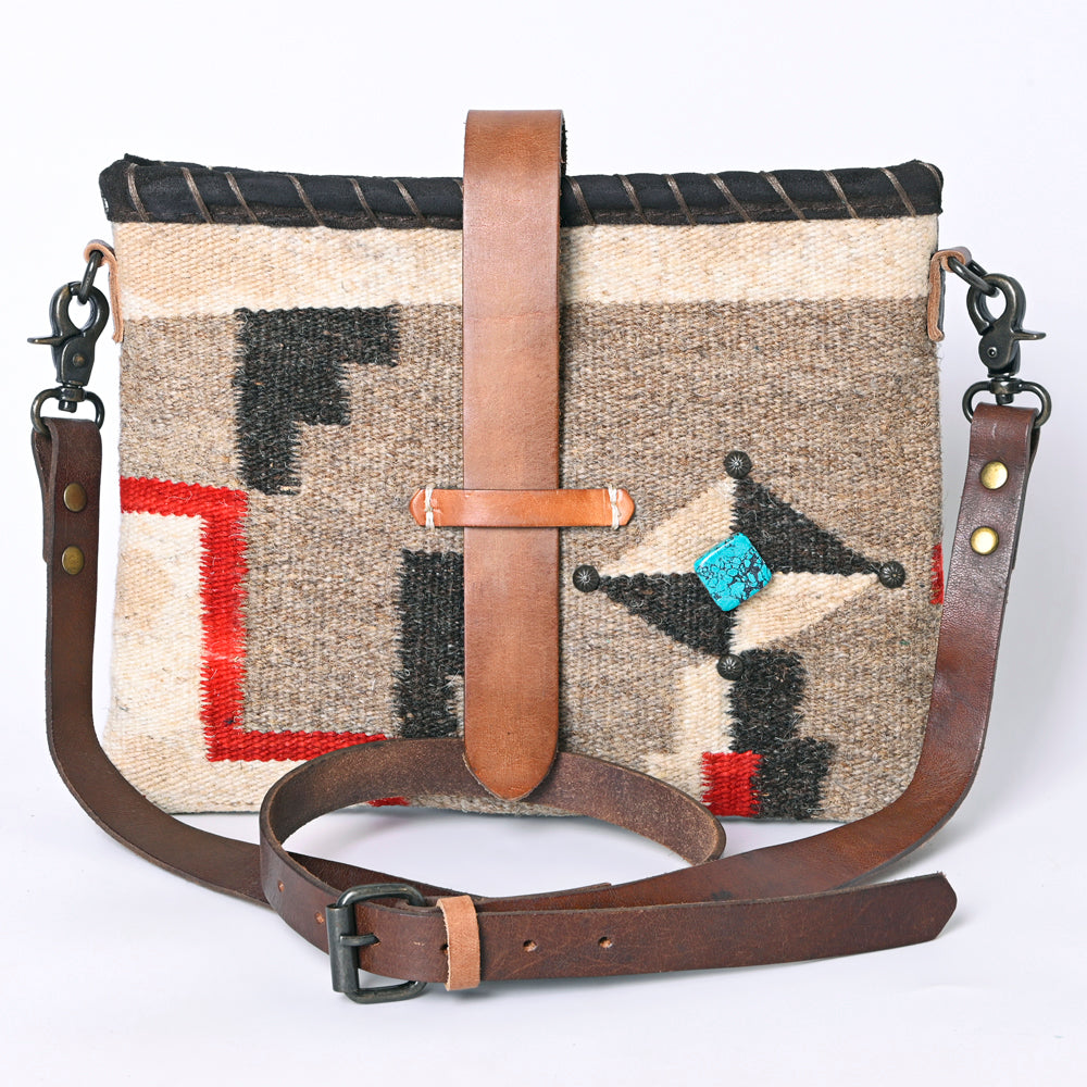 ADBG1112 Genuine Leather Western Crossbody Saddle Bag for Women - Stylish Cowgirl Purse for Rodeo, Country Music Festivals & Everyday Use