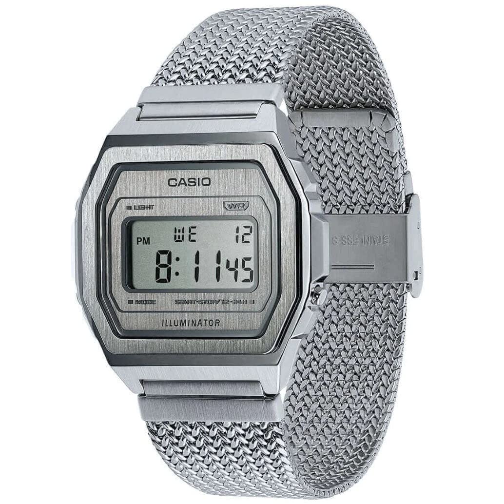 Casio Unisex A1000MA-7EF Stainless Steel Digital Watch with Lithium Battery - Water Resistant, Lightweight Design for Men & Women - Perfect for Everyday Wear, Office & Outdoor Activities