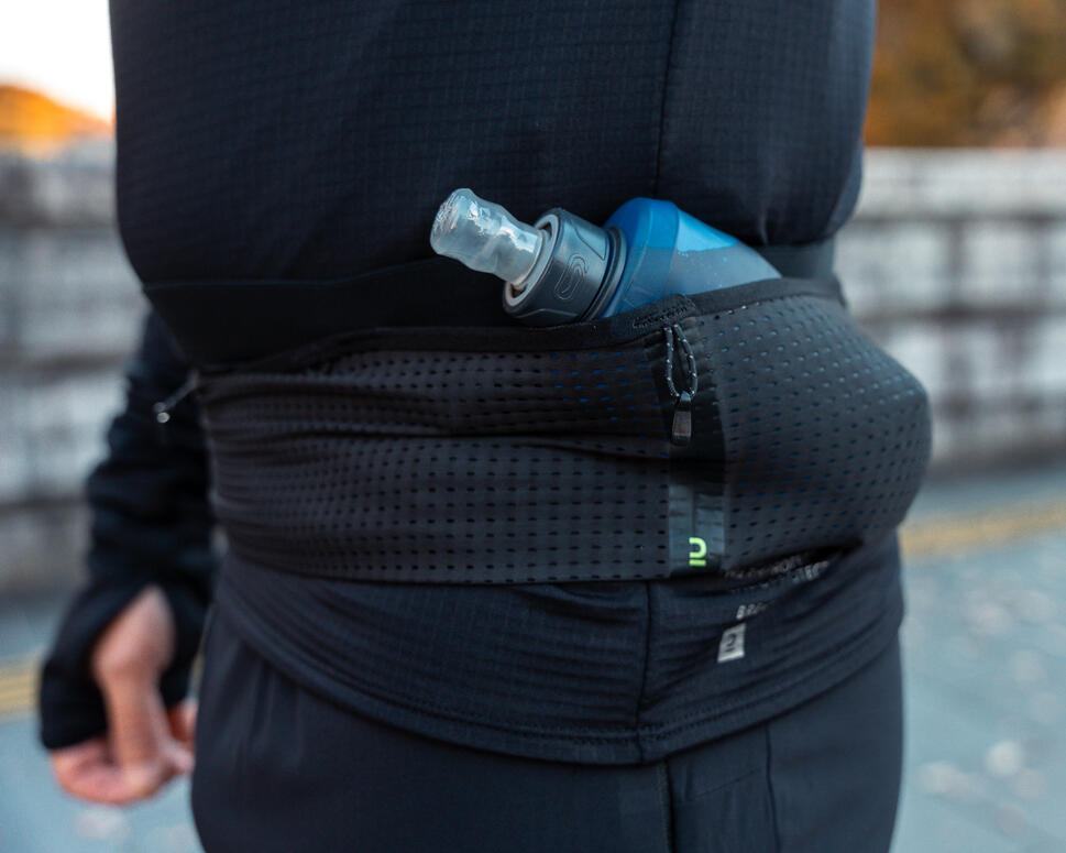 Kiprun Hydration Flask Running Belt - Lightweight Water Bottle Holder for Jogging, Hiking & Outdoor Activities