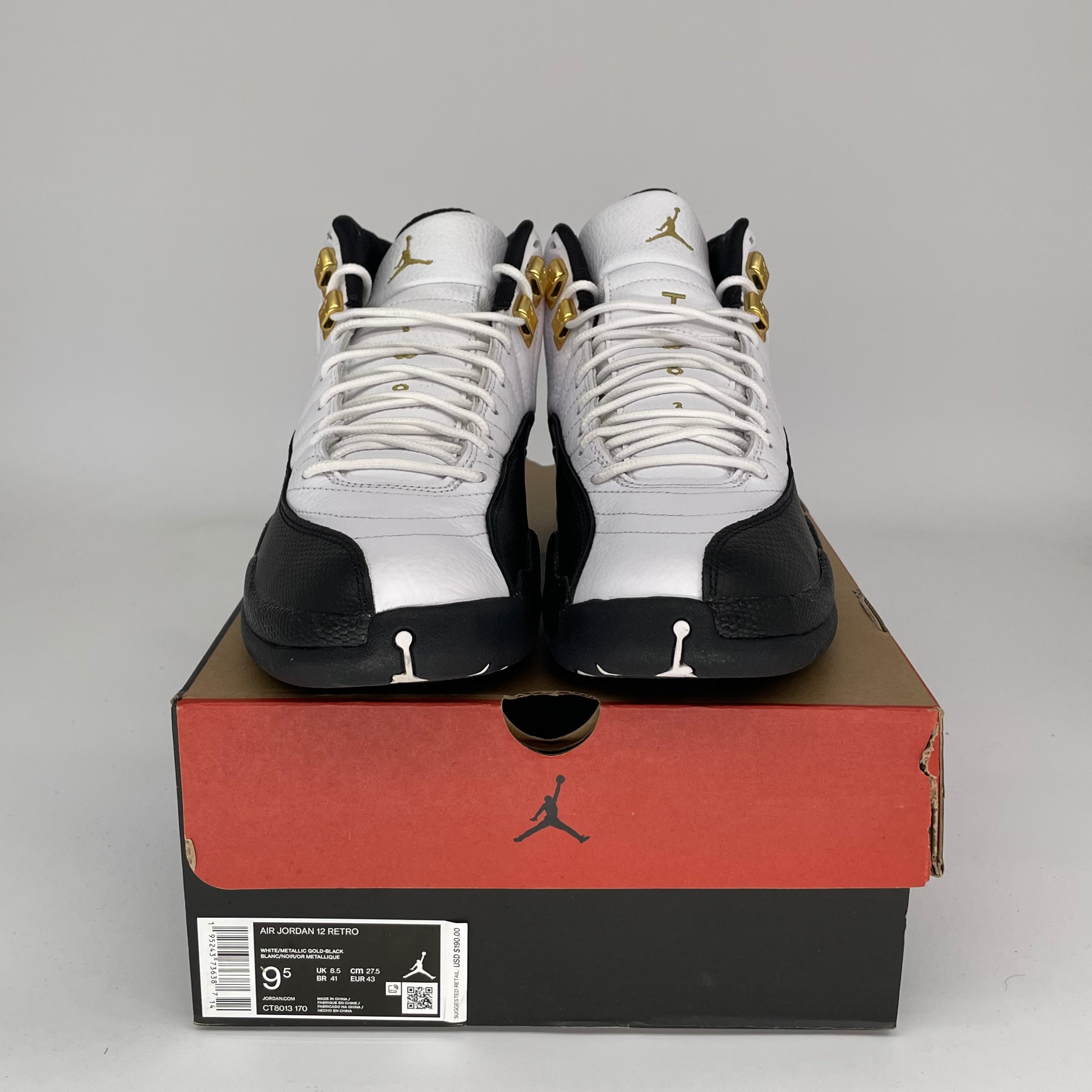 AIR JORDAN 12 ROYALTY TAXI Men's Basketball Shoes Size 9.5 - CT8013-170 | Retro Sneakers for Streetwear & Basketball Games
