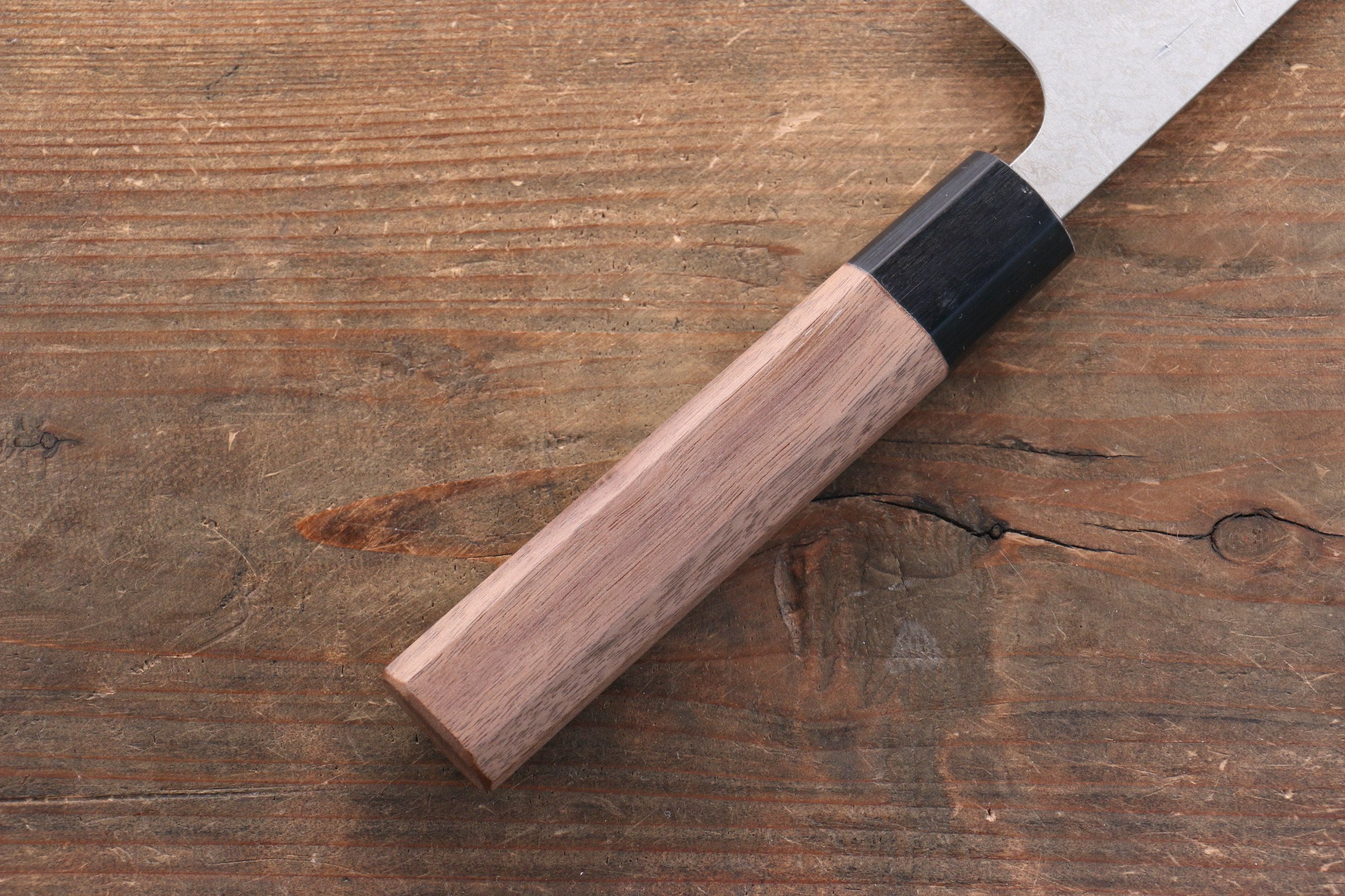 Nao Yamamoto VG10 Black Damascus Santoku Knife 165mm with Walnut Handle - Premium Japanese Kitchen Knife for Slicing, Dicing, and Chopping Vegetables, Fruits, and Meat