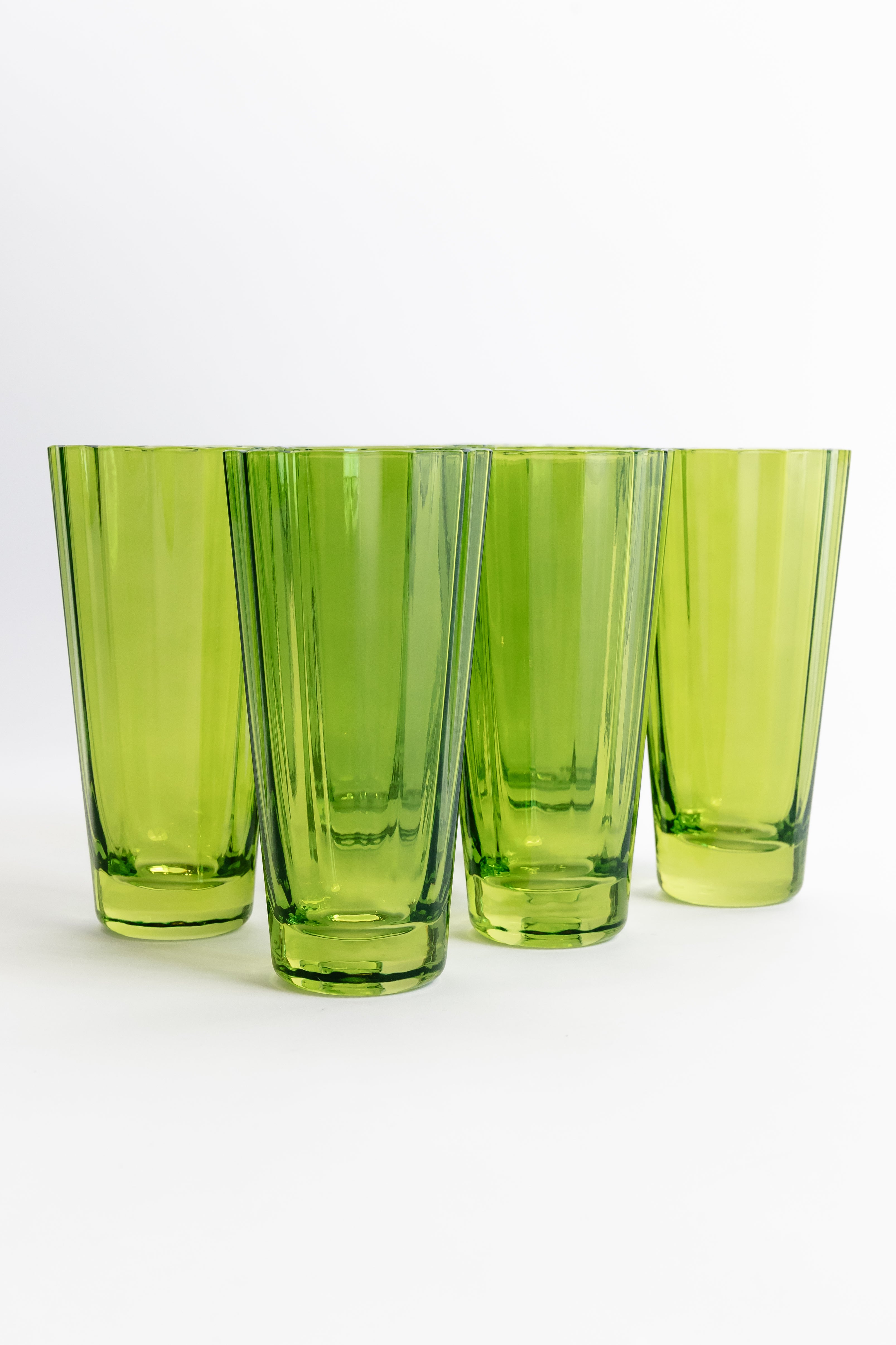 Estelle Colored Sunday Highball Glasses - Set of 6 Forest Green Drinking Glasses for Cocktails, Whiskey & Entertaining | Elegant Barware for Home, Parties & Gifts