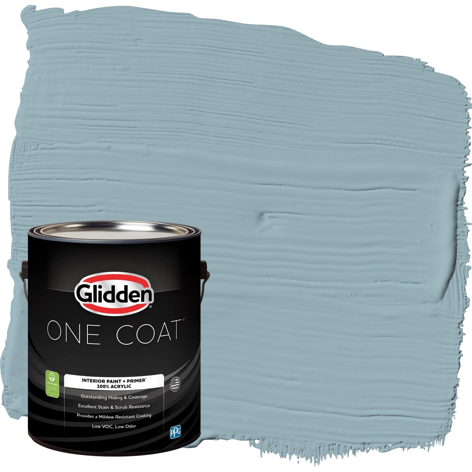 Glidden Interior Paint + Primer in Teal/Aqua - Mountain Stream, One Coat Coverage, Eggshell Finish, 1 Gallon - Perfect for Living Rooms, Bedrooms & Home Decor