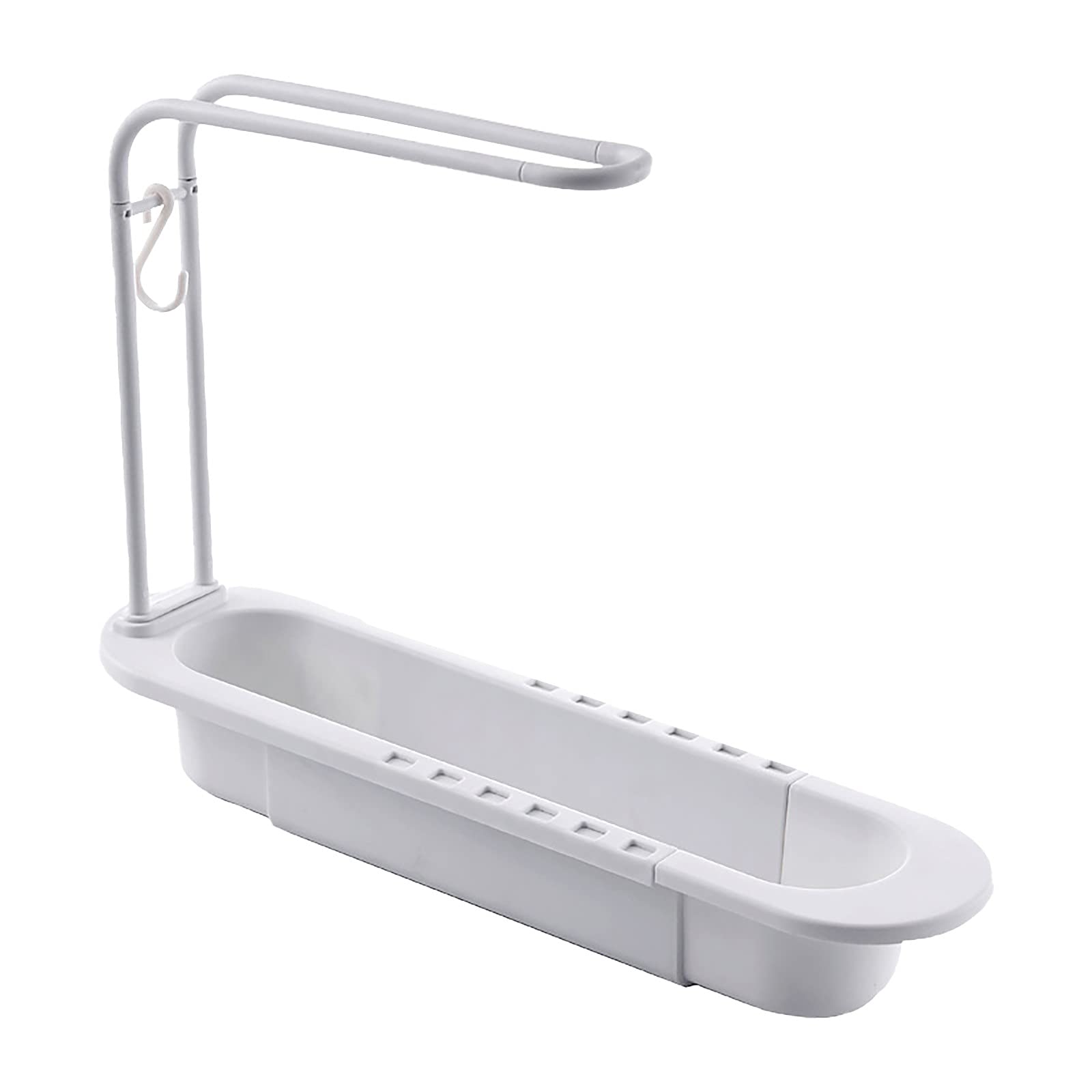 **Adjustable Telescopic Sink Shelf & Drying Rack – Expandable Kitchen Storage Organizer for Dishes, Sponges & Soap – Space-Saving Bathroom & Faucet Holder (One Size, H) – Perfect for Small Apartments & Cluttered Countertops**