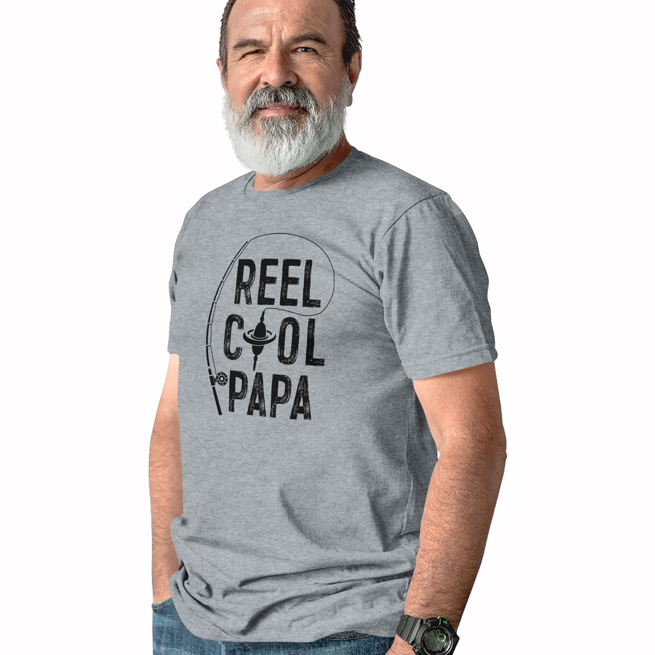 Reel Cool Fishing Shirt for Men - Comfortable American Flag Design, Perfect for Father's Day Gifts & Outdoor Activities