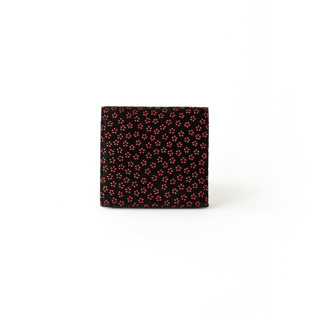 Premium Japanese Deerskin Leather Trifold Wallet with Urushi Lacquer - Cherry Blossom & Gray Black - Handmade in Japan - Perfect for Everyday Use & Luxury Gifts