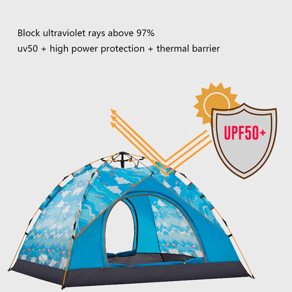 Double Layer Waterproof Camping Tent - Lightweight Portable 4-6 Person Family Tent with UV Protection & Quick Setup for Hiking, Backpacking & Outdoor Adventures