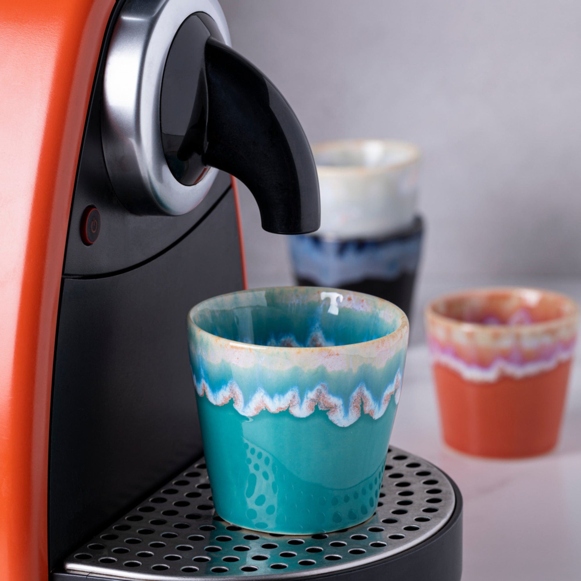 Casafina Grepresso Handmade Fine Stoneware Espresso Cup - Premium Ceramic Coffee Mug for Espresso, Cappuccino & Latte - Perfect for Home, Cafe & Office Use (Grey)