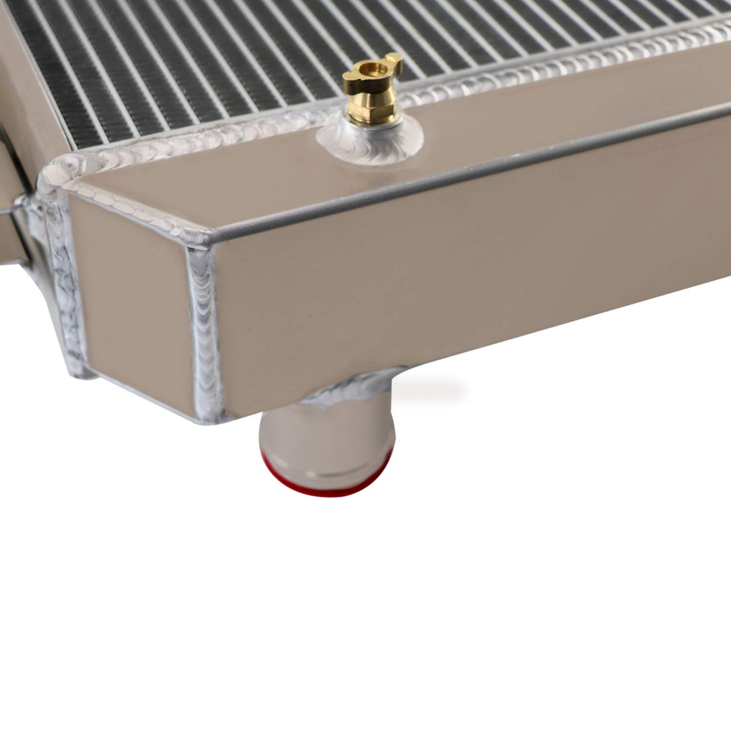Alloyworks 3 Row Aluminum Radiator with Shroud Fan for 1955-1957 Chevy Bel-Air, Del Ray, Nomad & 210 V8 - High Performance Cooling Upgrade for Classic Car Restoration & Hot Rod Builds