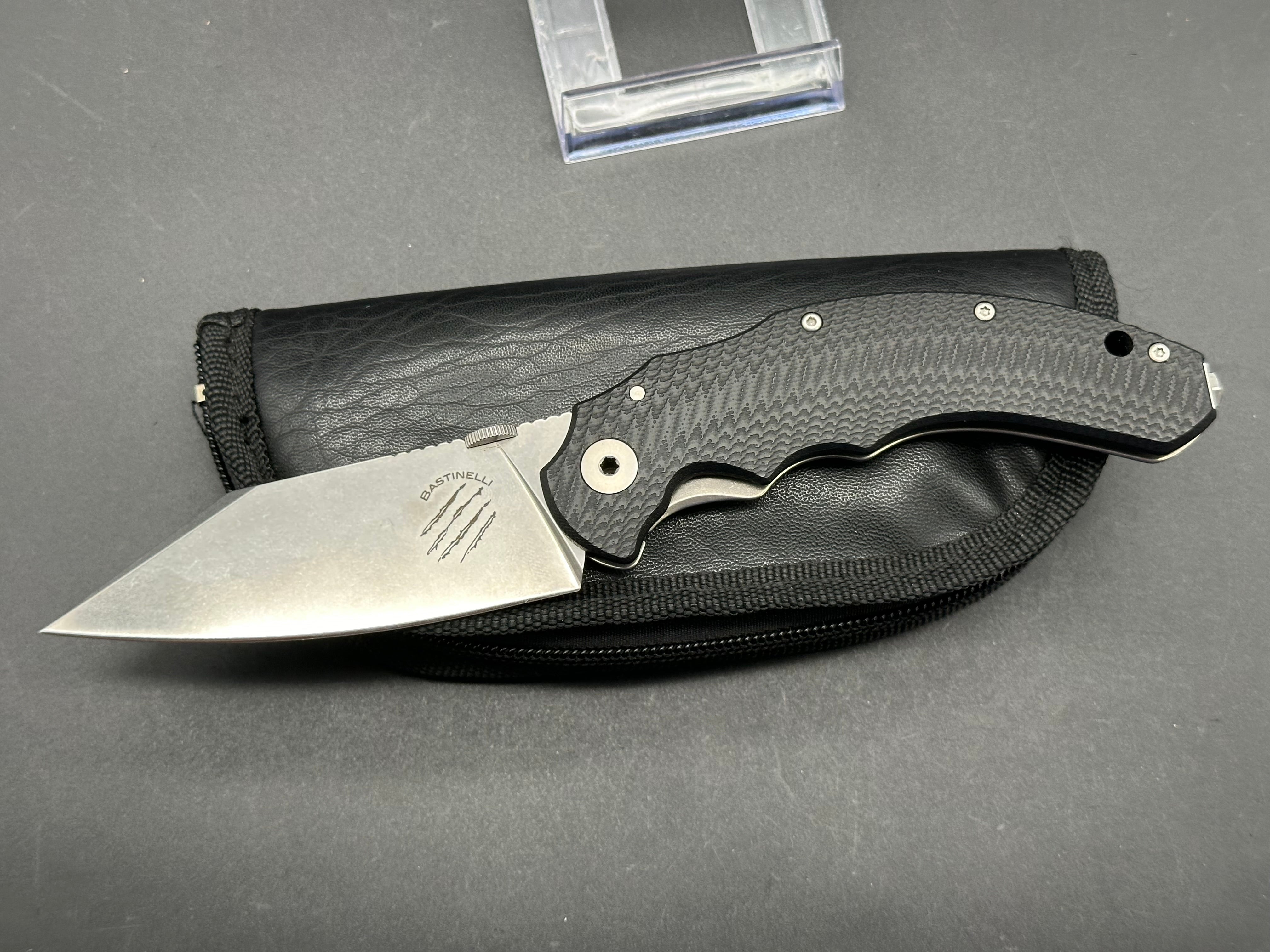 Bastinelli Dragotac Compact Titanium Frame Lock Folding Knife - Black EDC Pocket Knife for Outdoor, Camping, Hiking & Everyday Carry