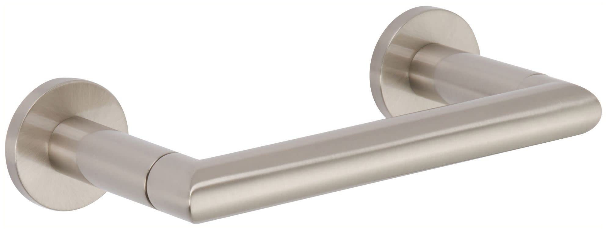 Ginger 4608/SN Kubic Double Post Tissue Paper Holder in Satin Nickel - Modern Bathroom & Kitchen Tissue Dispenser for Home & Office
