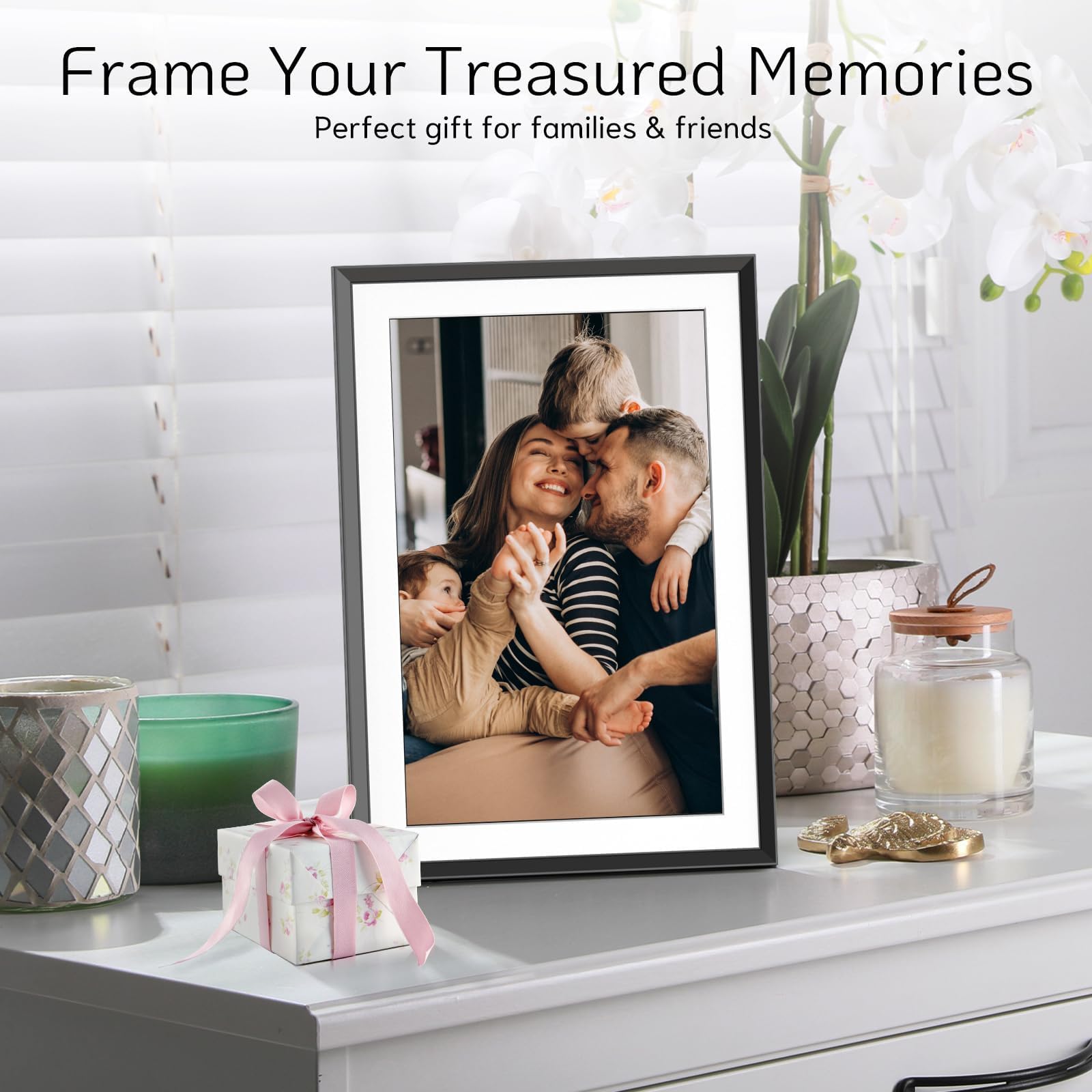 10.1 Inch WiFi Digital Photo Frame with 32GB Storage & IPS Touch Screen - NexFoto Smart Digital Picture Frame for Easy Photo & Video Sharing via App - Perfect Gift for Mom, Dad, Family - Wall Mountable for Home, Office & Bedroom Decor