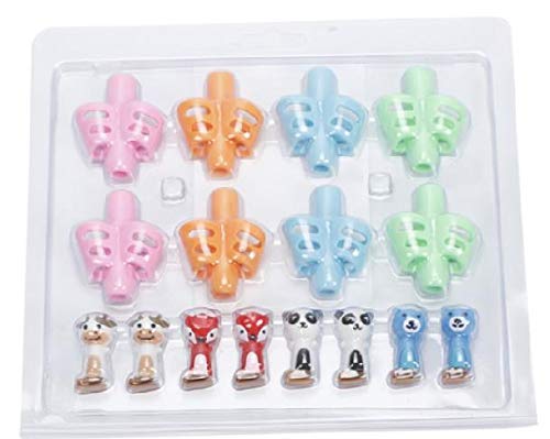 Ergonomic Pencil Grips for Kids Ages 3-6 - Set of 3 Premium Handwriting Aids Including Crossover, Pinch & Standard Holders - Perfect for Preschool Writing Practice & Improving Pencil Control