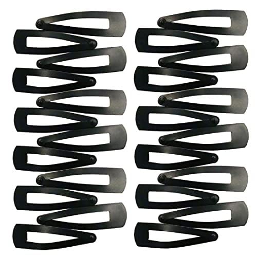 Saavi 24-Piece Large Triangular Tic Tac Hair Pins Set - Premium Metal Hair Clips for Women & Girls (Black) | Secure Hairstyles for Work, Parties & Everyday Use
