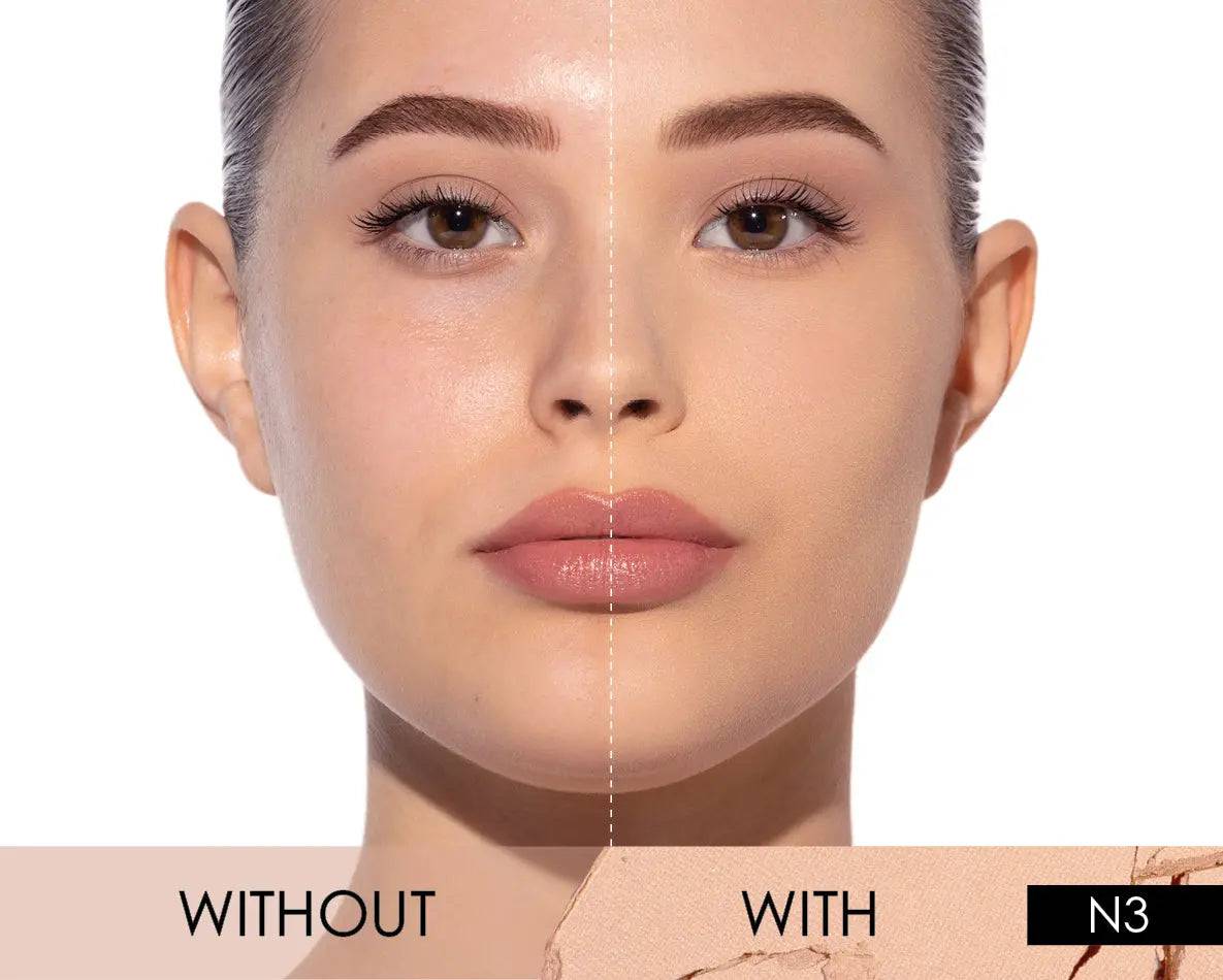HY GLAM Powder Foundation Refill - Lightweight, Long-Lasting & Buildable Coverage for Flawless Skin | Perfect for Everyday Wear & Touch-Ups On-The-Go