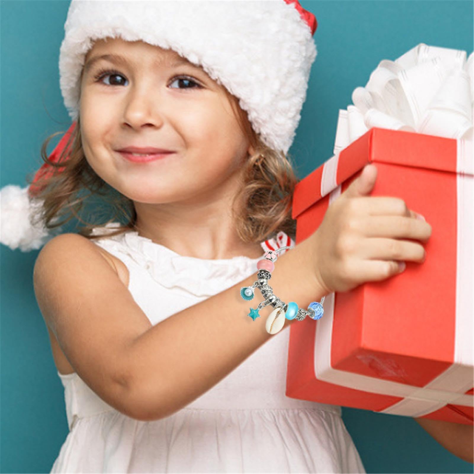 DIY Christmas Countdown Calendar Bracelet - 24 Days Advent Beads with 1 Adjustable Bracelet for Holiday Countdown | Perfect for Kids, Gifts & Christmas Party Decorations