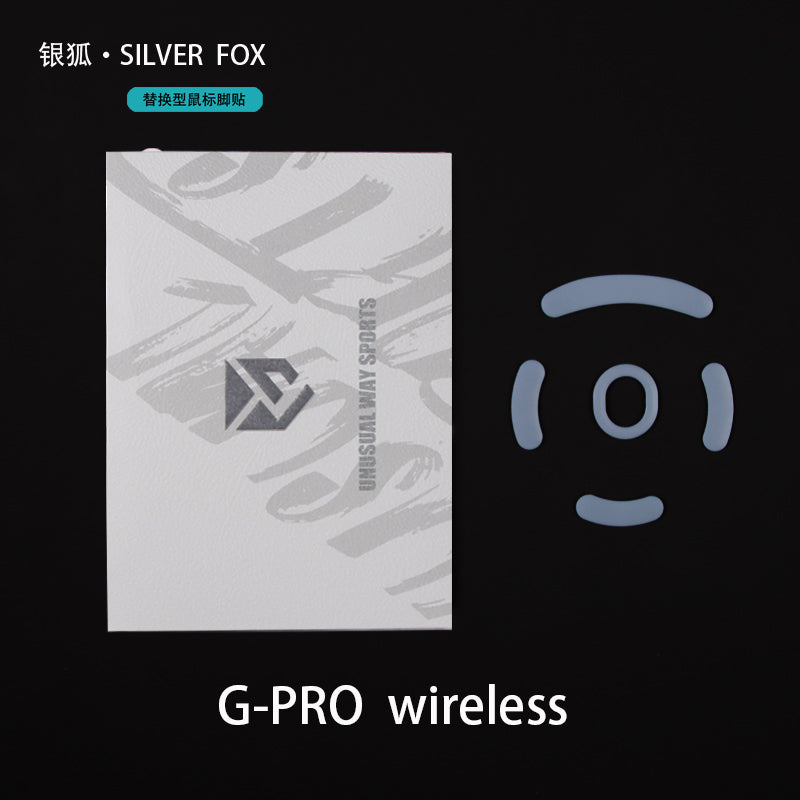 Logitech G Pro Wireless (GPW) Mouse Skates - Silver Fox Edition for Smooth Gliding | Perfect for Gaming & Esports Performance