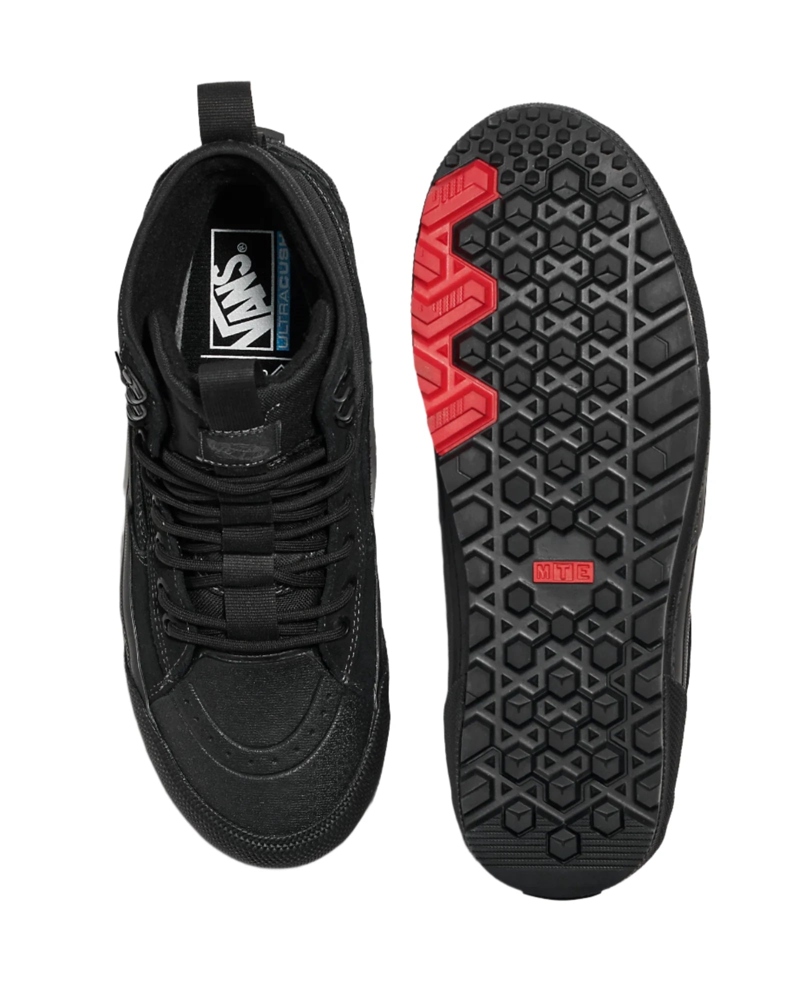 VANS MTE Sk8-Hi GORE-TEX Waterproof Hiking Shoes for Men & Women - Blackout - Durable Outdoor Boots for Hiking, Snow & Winter Adventures