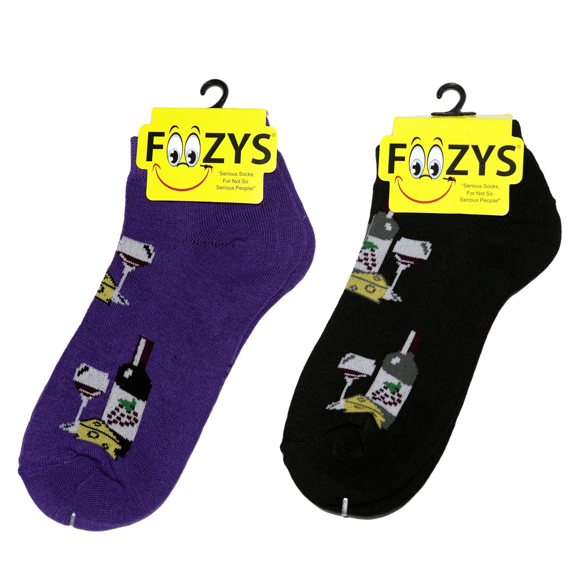 Foozys Women's Low Cut No Show Socks - Cute Food & Drink Pattern Invisible Socks 2-Pack - Perfect for Sneakers, Loafers & Casual Shoes