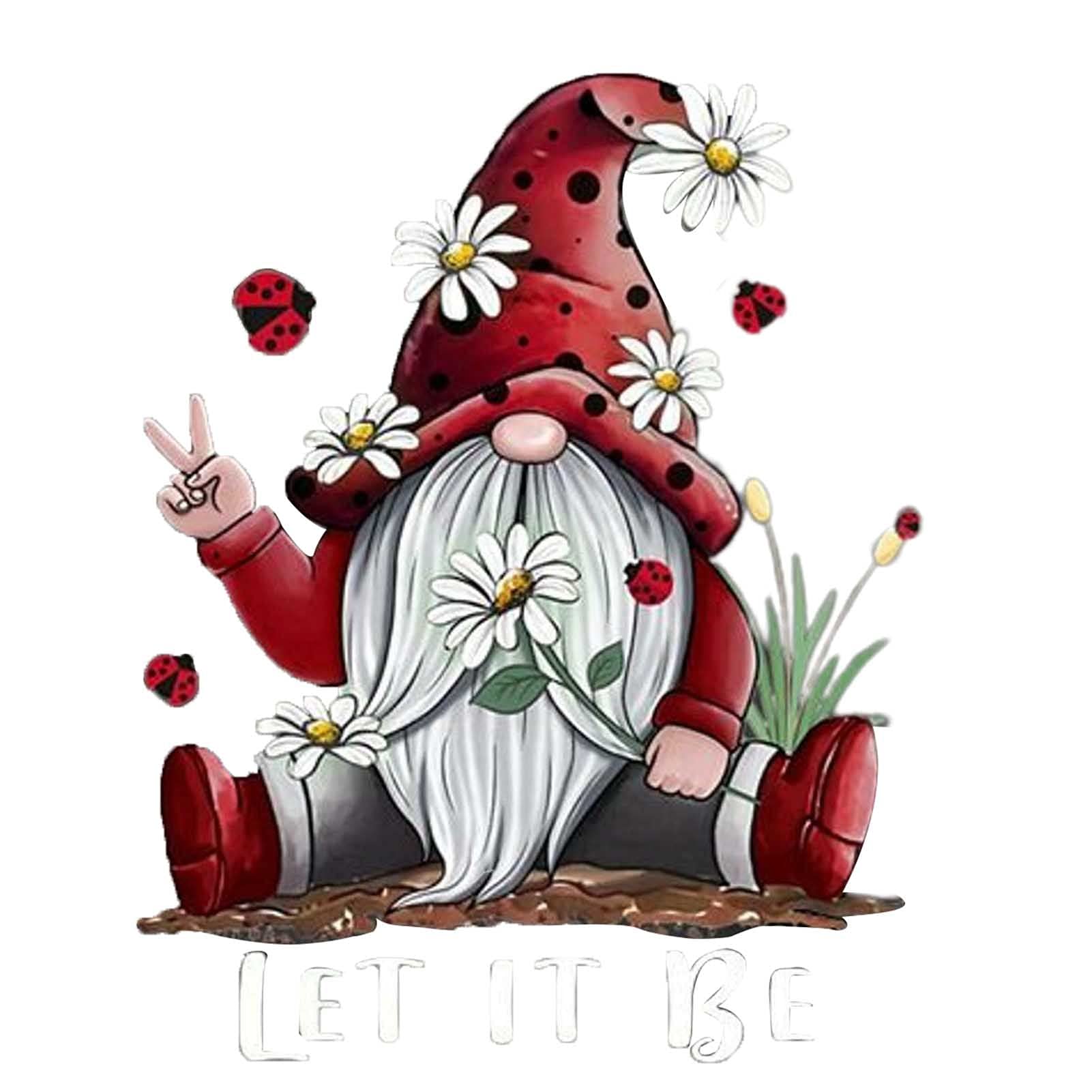 Gnome Pattern Wall Decal Stickers - PVC Window Decals for Home, Shop & Car - Waterproof Outdoor Decor for Windows, Showcases & Walls
