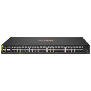 Aruba 6000 48G Class4 PoE 4SFP+ Switch | 48-Port Managed Gigabit Ethernet | 10/100/1000Base-T, 100/1000Base-X | Layer 3 Support | Modular Design | 4 SFP+ Slots | 370W PoE Budget | Ideal for Enterprise Networks, Data Centers & High-Performance Office Environments