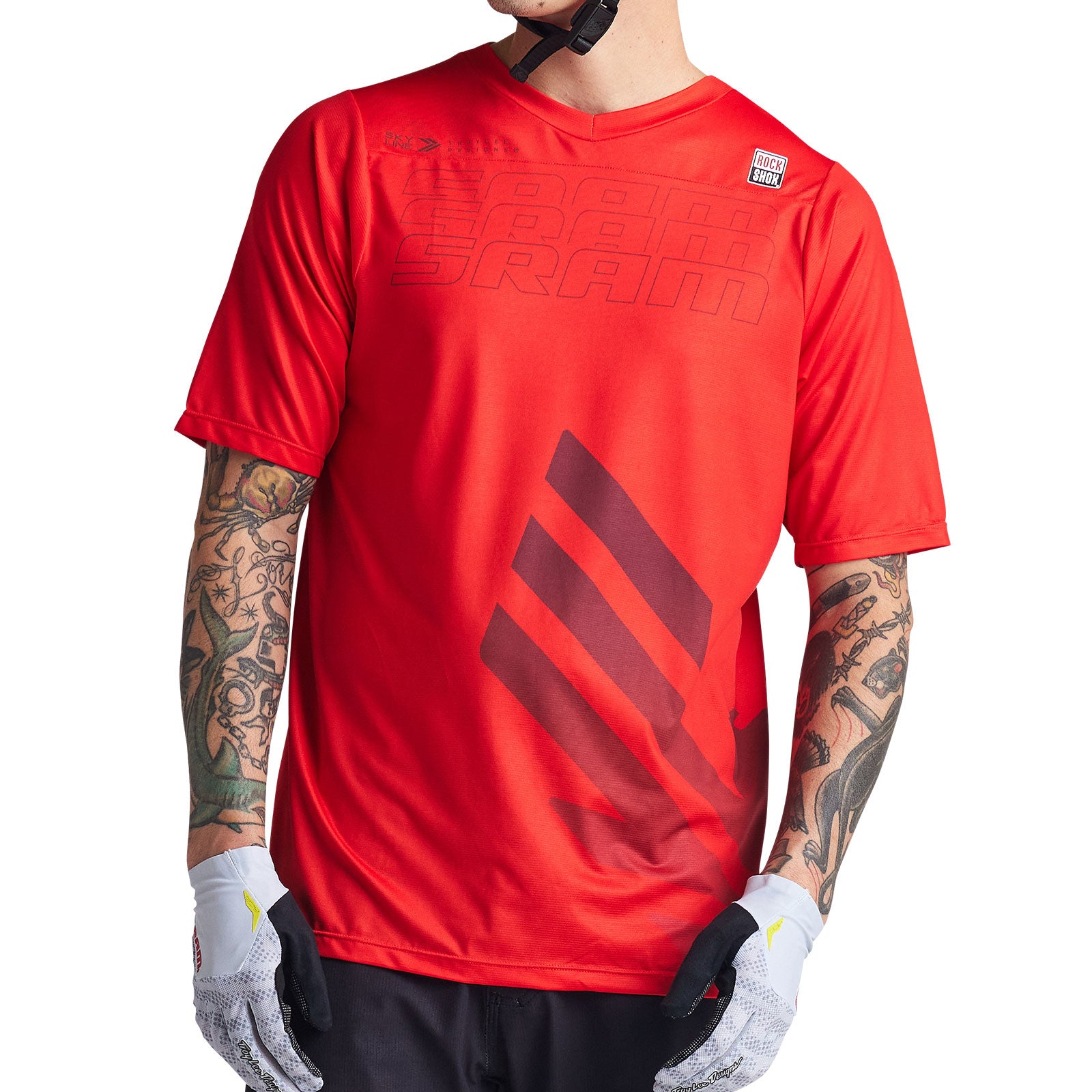 SRAM Eagle One Skyline SS Jersey - Fiery Red MTB Cycling Shirt for Mountain Biking & Trail Riding