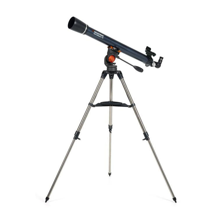 Celestron AstroMaster 70 AZ Refractor Telescope for Adults & Beginners - Portable Astronomy Telescope with Fully Coated Glass Optics, Adjustable Tripod - Perfect for Stargazing, Moon Viewing & Backyard Astronomy