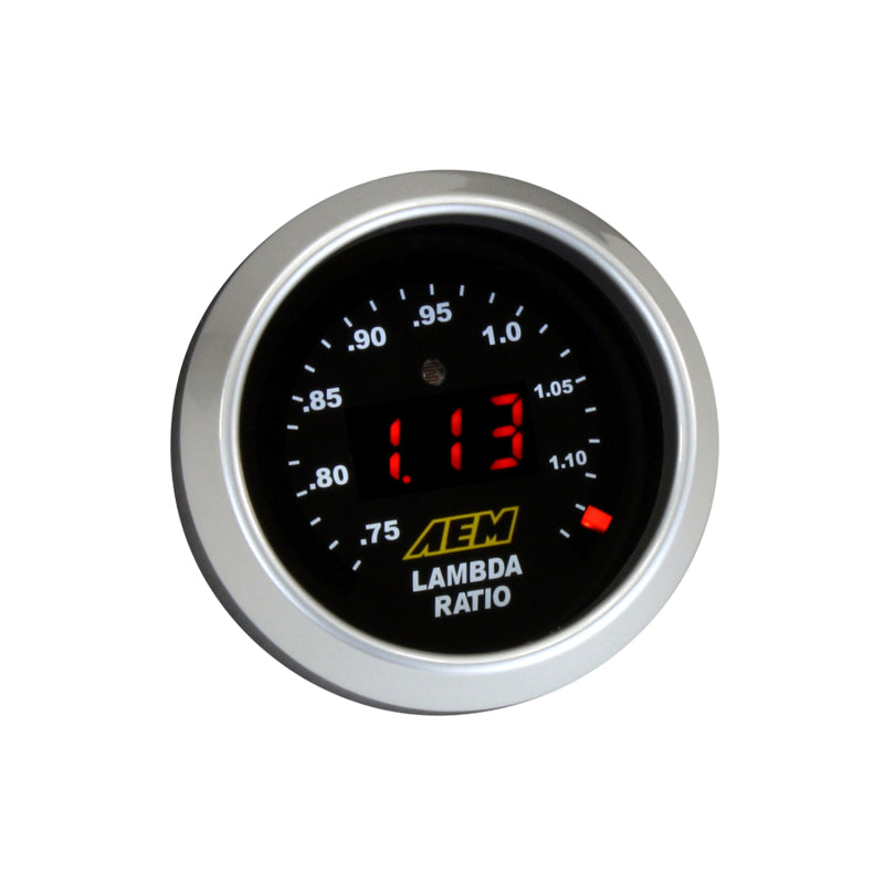 AEM Digital Wideband UEGO Air Fuel Ratio Gauge - High Performance O2 Sensor for Cars, Trucks & Racing - Real-Time AFR Monitoring for Tuning & Diagnostics