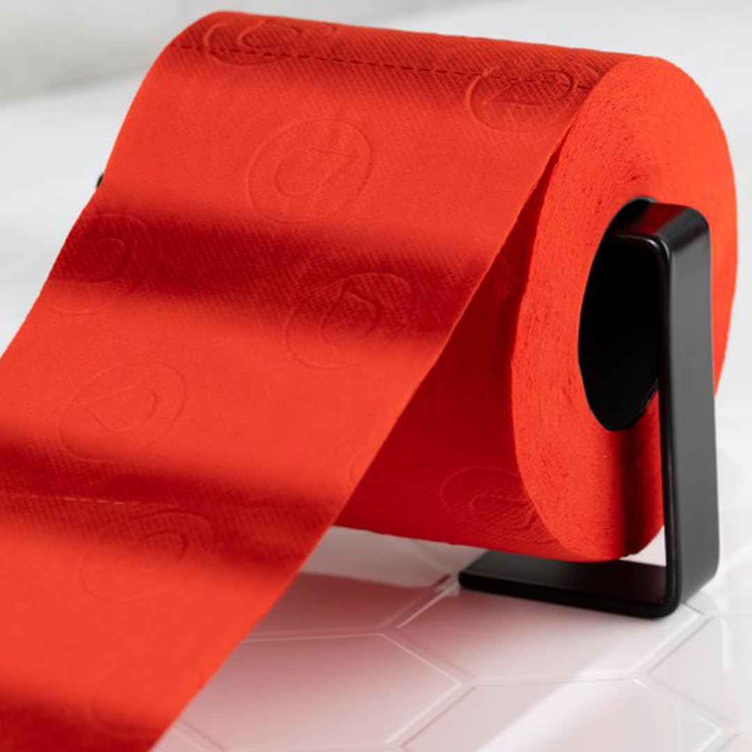 Premium Soft Toilet Tissue - 6 Rolls, Red Bathroom Tissue for Home & Office Use - Gentle & Strong, Septic Safe, Perfect for Everyday Comfort & Guest Bathrooms