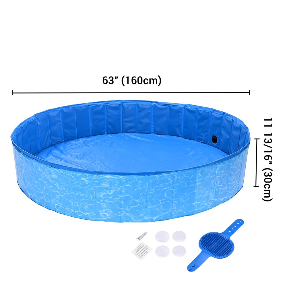 TheLAShop Foldable Dog Pool - Portable Pet Swimming Pool for Small & Large Dogs, Indoor & Outdoor Use - Perfect for Backyard, Beach, and Summer Fun