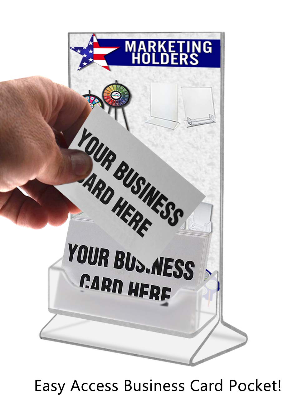 (6 Pack) 4x6 Inch Clear Acrylic Picture Frames - Durable Menu Holders for Restaurants, Photo Displays, Advertising Signs & Information Boards - Perfect for Home, Office, Retail & Hospitality Use