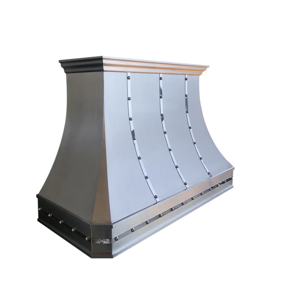 SINDA 36-inch Curved Brushed Stainless Steel Range Hood - SRH3C 3TR AMTR Commercial Grade Kitchen Vent Hood for Home & Restaurant Use