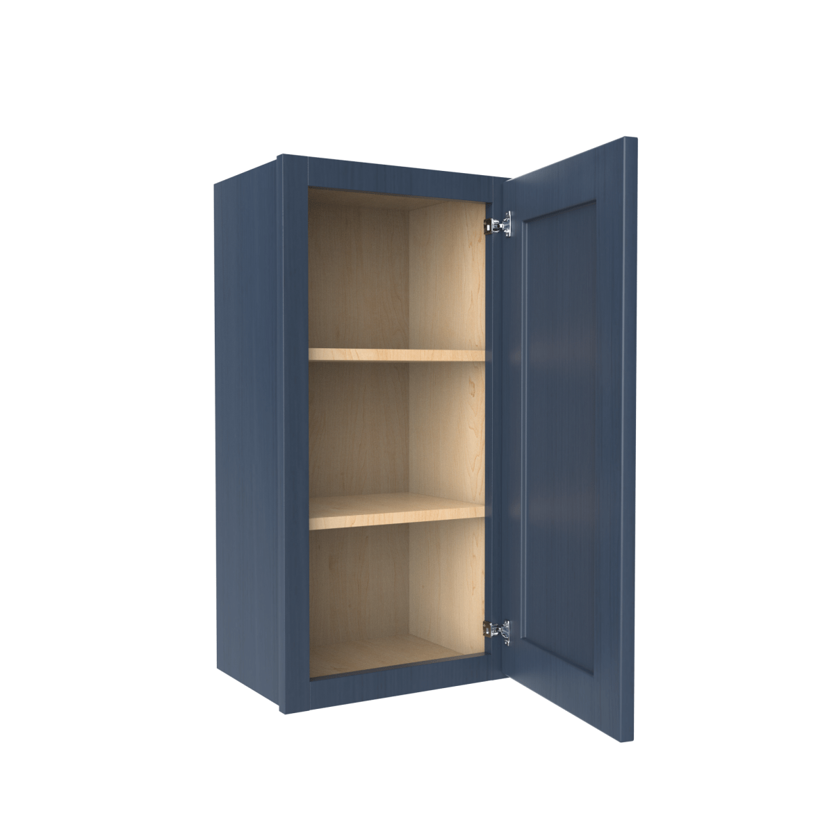 36 Inch Wall Cabinet - 15W x 36H x 12D Blue Shaker Style Kitchen Storage - Perfect for Bathroom, Laundry Room, or Garage Organization