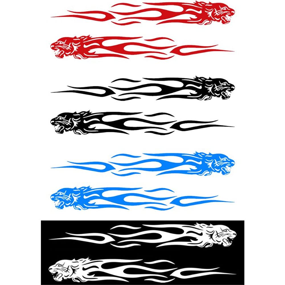 Tiger Flame Car Stickers - Waterproof Decals for Cars & Motorcycles