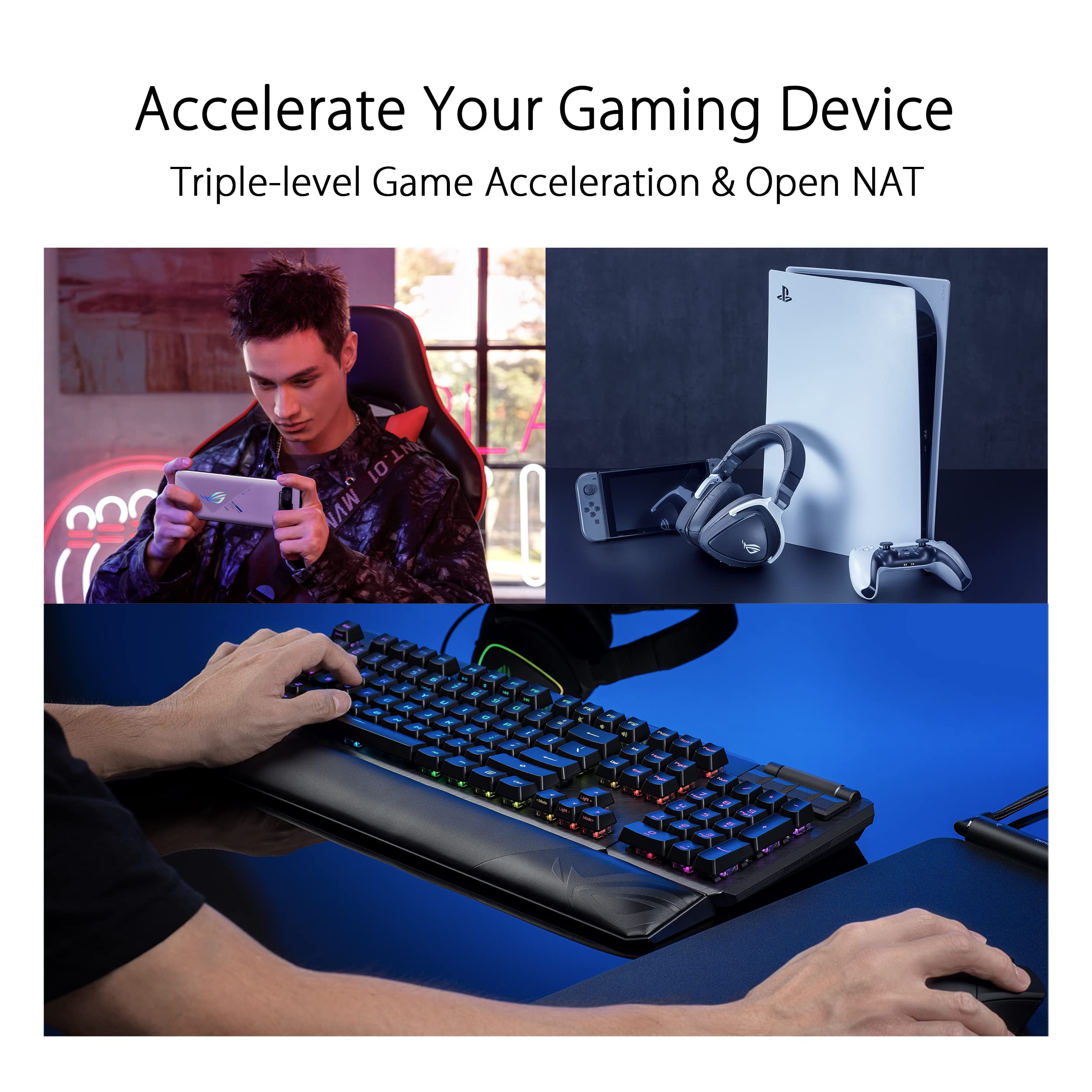 ASUS ROG Rapture GT6 Tri-Band WiFi 6 Mesh System (2-Pack) - 5800 Sq Ft Coverage, Triple-Level Game Acceleration, Smart Antenna, 2.5G Ethernet Port | Home & Gaming Network, Free Internet Security | Perfect for Online Gaming, 4K Streaming & Smart Home Devices - White