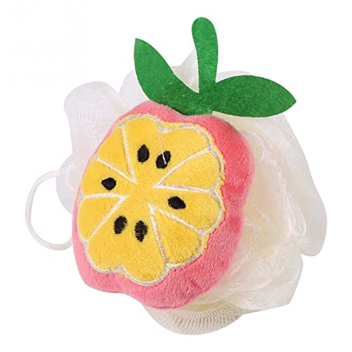 Nightstar Fruit-Shaped Body Scrubber for Kids & Adults - Soft Exfoliating Shower Loofah Sponge (2-Pack, Multi-Design) - Gentle Skin Cleansing for Bath, Spa & Sensitive Skin Care