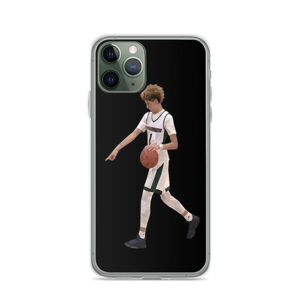 Lamelo Ball Half Court Low Poly Phone Case - Compatible with iPhone 14/13/12 Mini/11/X/Xs/Xr/8/7/6/6s Plus/Pro Max & Galaxy Note/S9/S10/S20/S21 Ultra Plus - Clear Transparent Cover - Perfect for Basketball Fans & Daily Protection