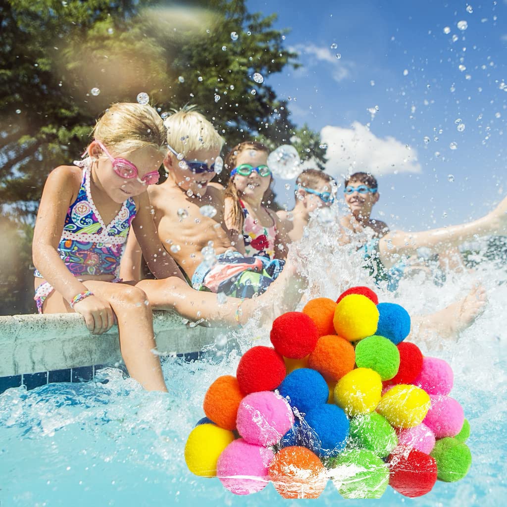 Eco-Friendly Reusable Water Soaker Balls - Soft Cotton Outdoor Toys for Kids | Summer Fun Water Balloons for Pool, Beach & Backyard Games | Perfect for Water Fights, Birthday Parties & Outdoor Play