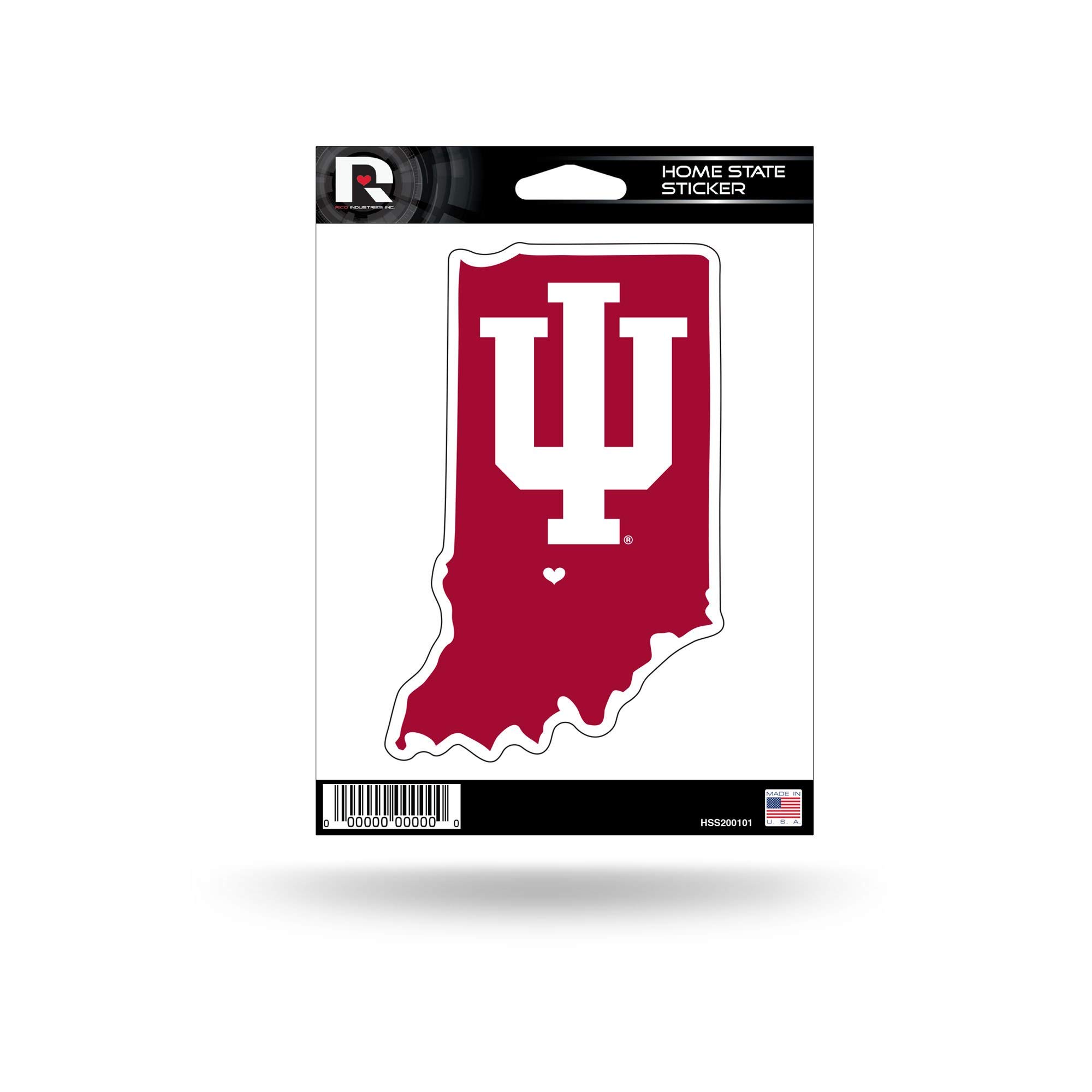 Indiana University Home State Sticker - Officially Licensed College Decal for Laptops, Cars & Water Bottles - Show School Pride with IU Stickers for Students & Alumni