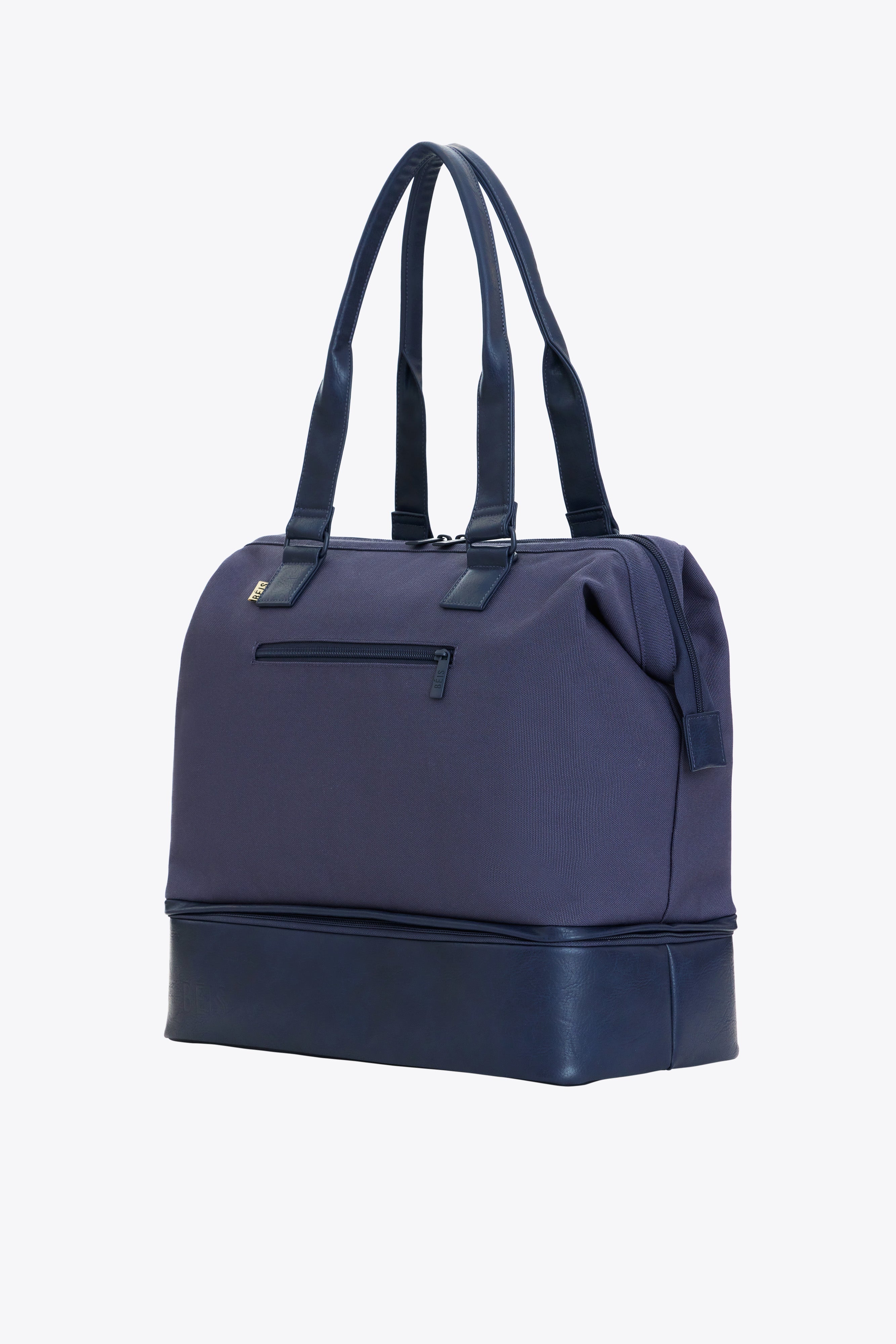 Navy Blue Convertible Mini Weekender Bag - Stylish & Versatile Carry-On for Travel, Gym, or Weekend Getaways