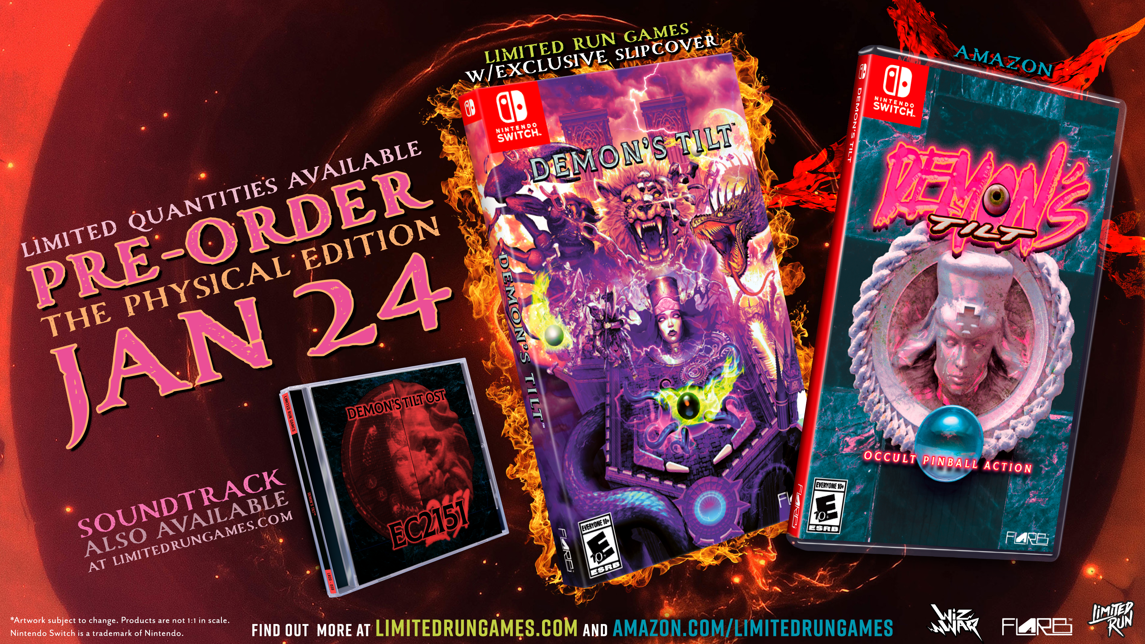 Demon's Tilt - Nintendo Switch Game | Arcade Pinball Action | Perfect for Home Entertainment & Retro Gaming Fans