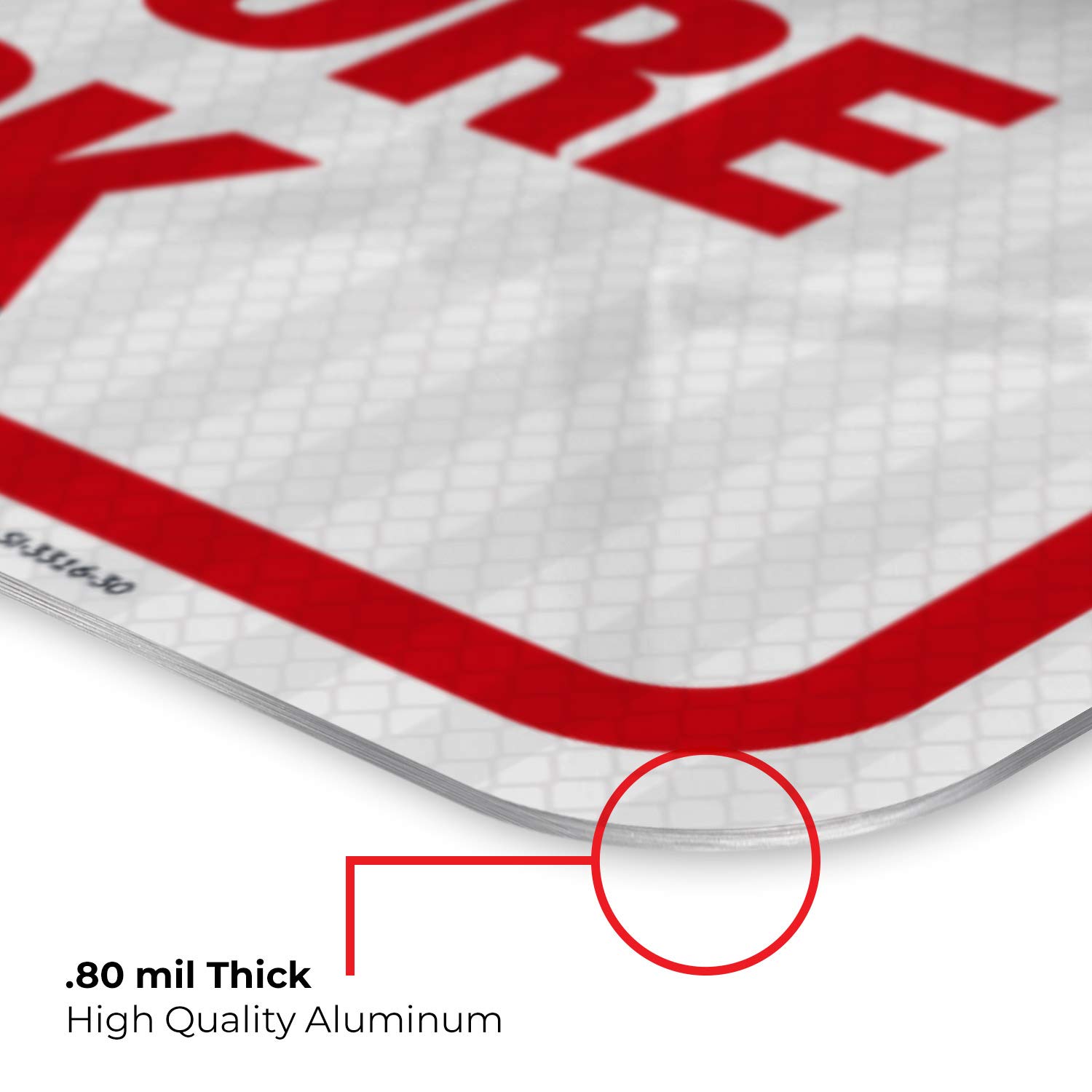 3M Reflective Aluminum 'Look Before You Lock' Warning Sign - 24x30 Inches, Fade Resistant for Indoor & Outdoor Use - Made in USA - Perfect for Parking Lots, Warehouses, and Road Safety Awareness