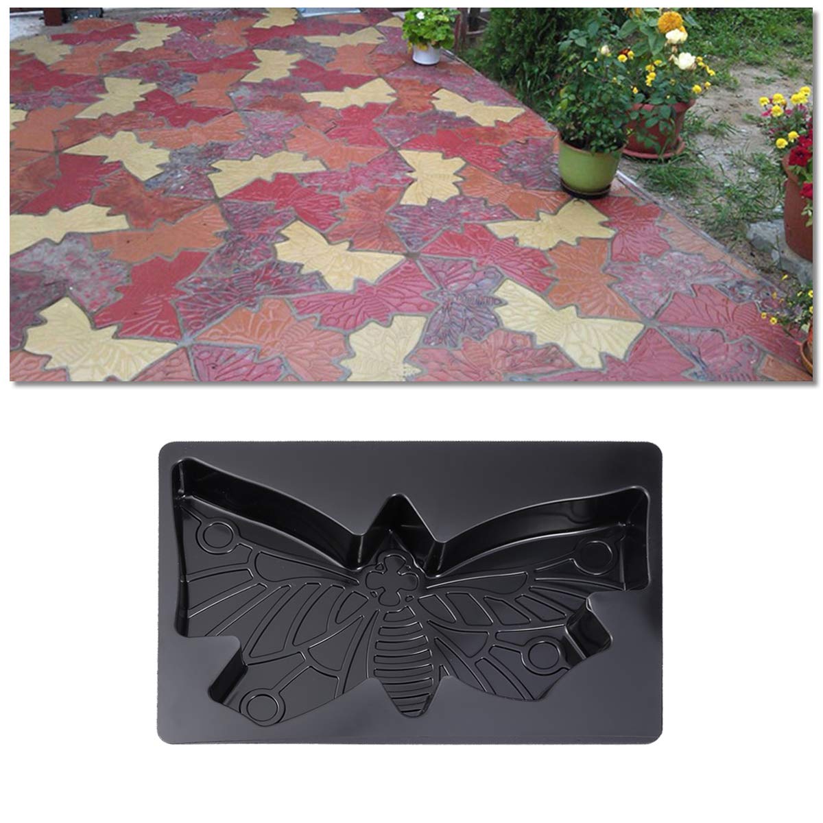 Yardwe Concrete Stepping Stone Mold - DIY Walkway Paving Path Maker for Garden, Patio & Yard - Cement Brick Mold for Outdoor Landscaping Projects