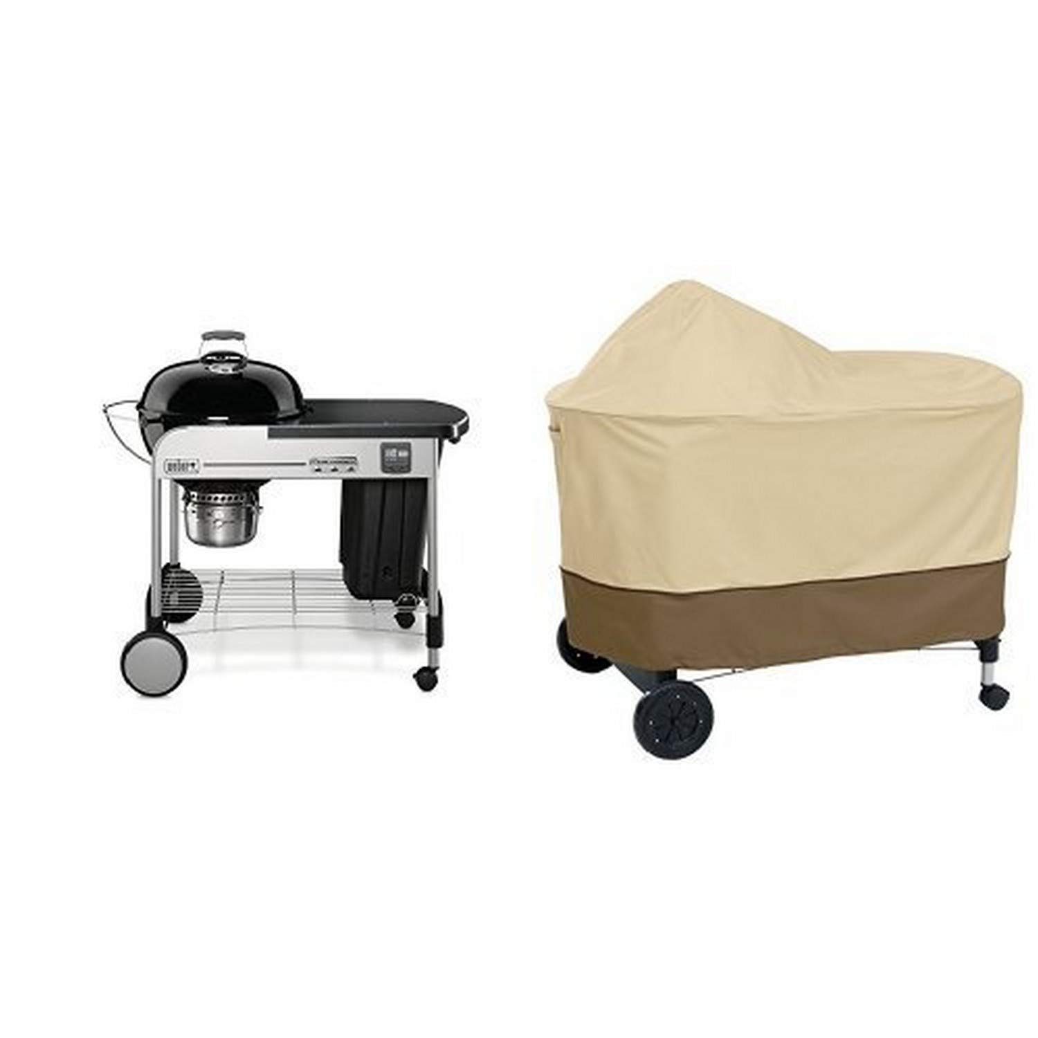 Weber 15401001 Performer Premium 22-Inch Black Charcoal Grill with Cover & Classic Accessories - Perfect for Backyard BBQs, Tailgating & Outdoor Cooking
