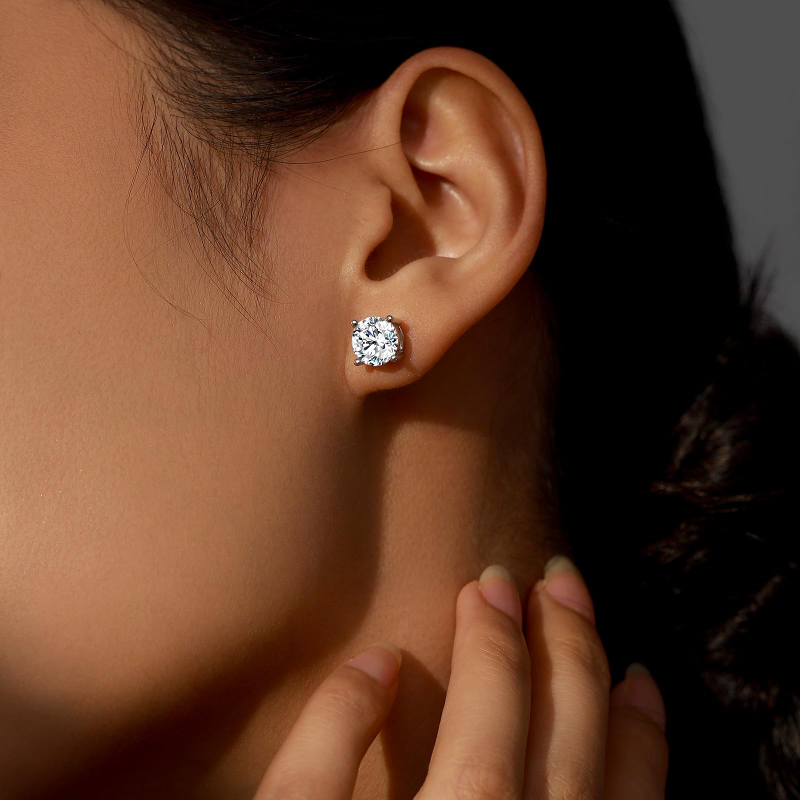 Moissanite Stud Earrings for Women & Men 0.6Ct-4Ct - Durable Hypoallergenic Wedding Jewelry Set | Perfect Anniversary, Birthday, Christmas, Valentine's Day, Mother's Day Gift for Wife, Girlfriend, Mom, Daughter | Ideal for Engagement, Proposal, Party, Date Night & Special Occasions